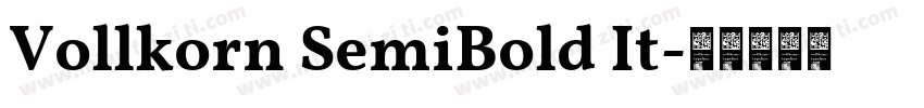 Vollkorn SemiBold It字体转换